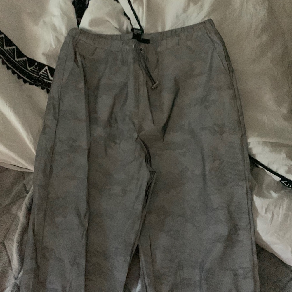 reflective camo joggers
